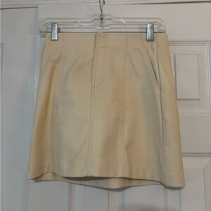 Zara faux leather Cream Women's mini Skirt size xs